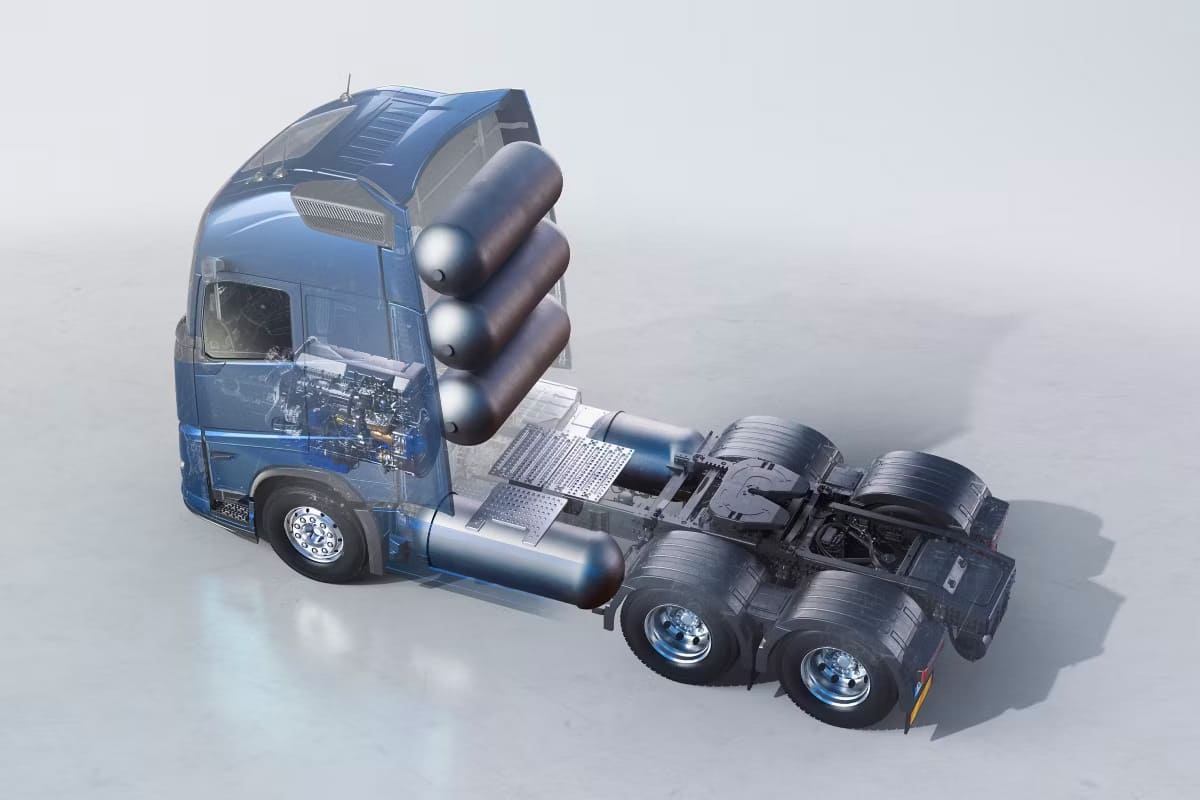 볼보트럭 수소 연소 엔진 트럭