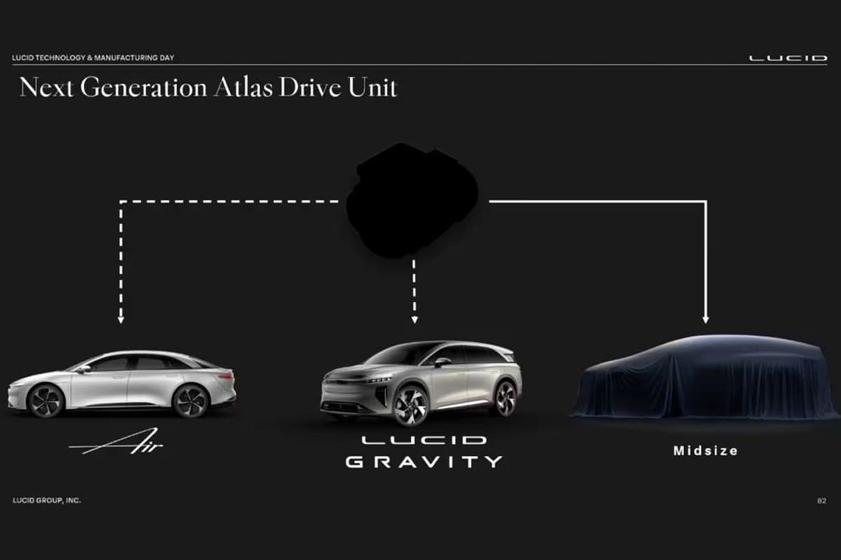 루시드, 새로운 중형 전기 SUV 모델의 티저 이미지 공개… 2026년 생산 예정