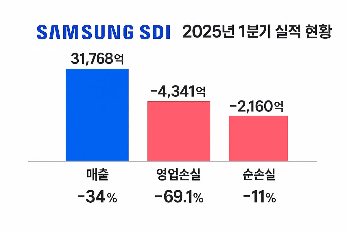 2025년 1분기 삼성 SDI 실적 그래프