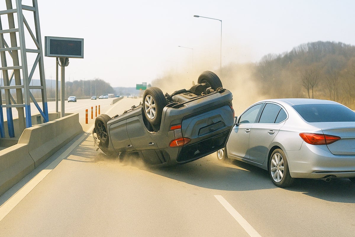“톨게이트에서 이런 짓을”.. 차 폭 겨우 4m, 경적 울리며 추월에 국민들 ‘분노’