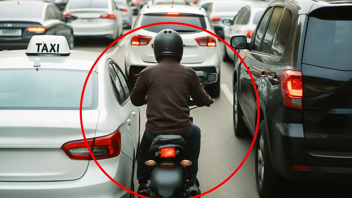 車 사이 지나가는 ‘오토바이’… 사고 났을 때, 내 과실 비율은?