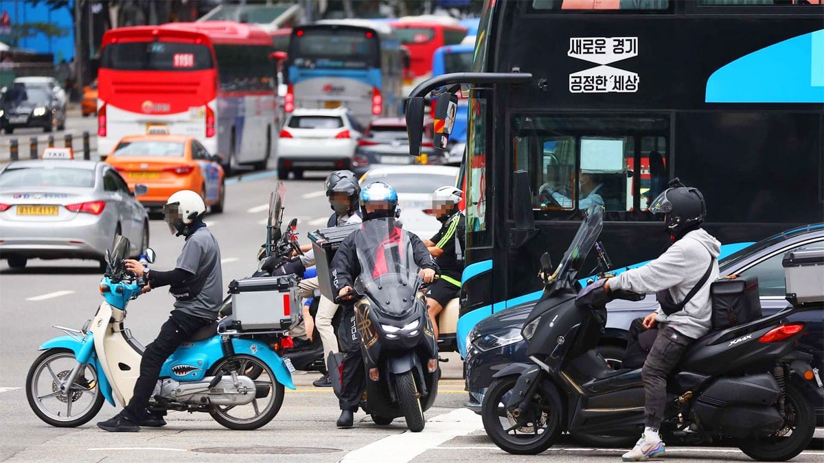 배달 오토바이 전면 번호판 도입