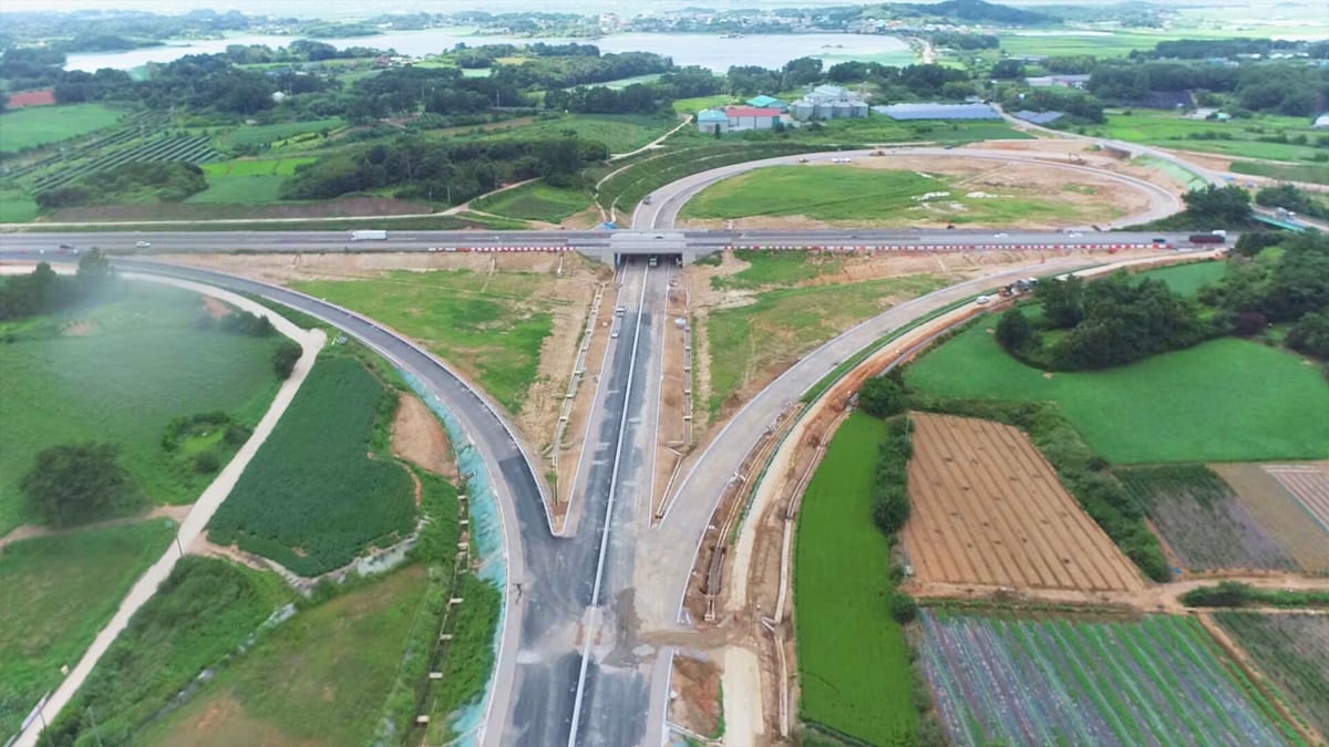 새만금~전주 고속도로 일부 구간 공사현장