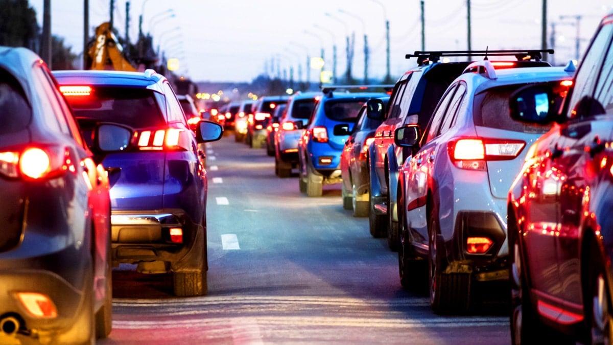 정체된 고속도로