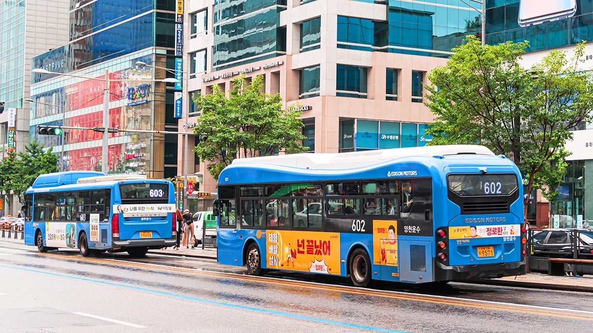 운행중인 버스 운행중인 버스