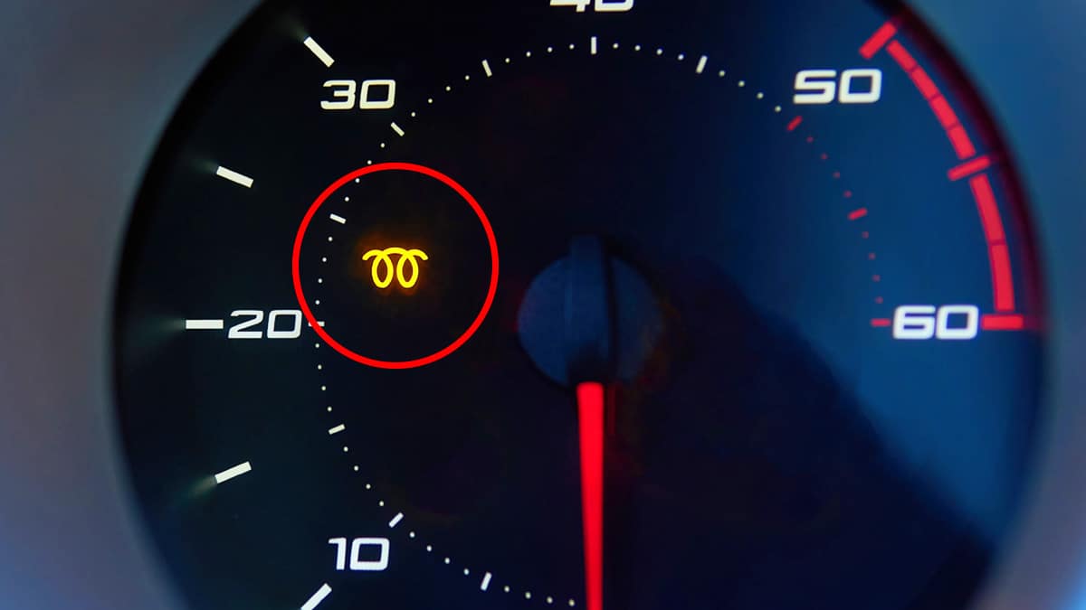 자동차 계기판 디젤 엔진 예열 표시등