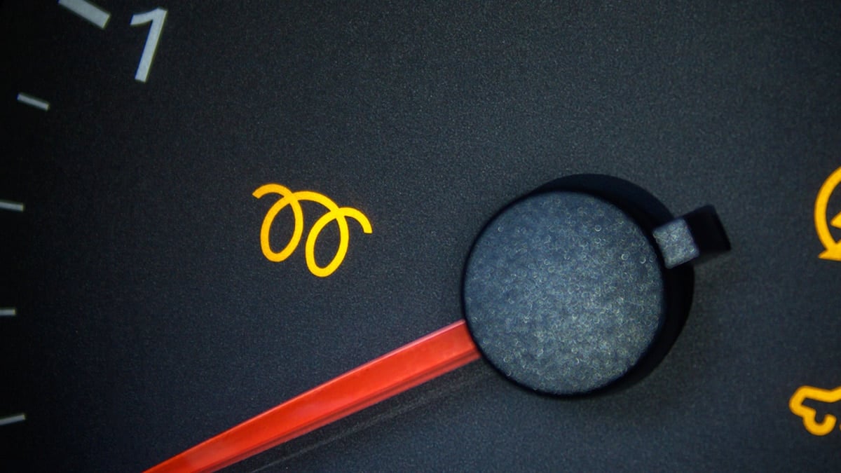 자동차 계기판 디젤 엔진 예열 표시등