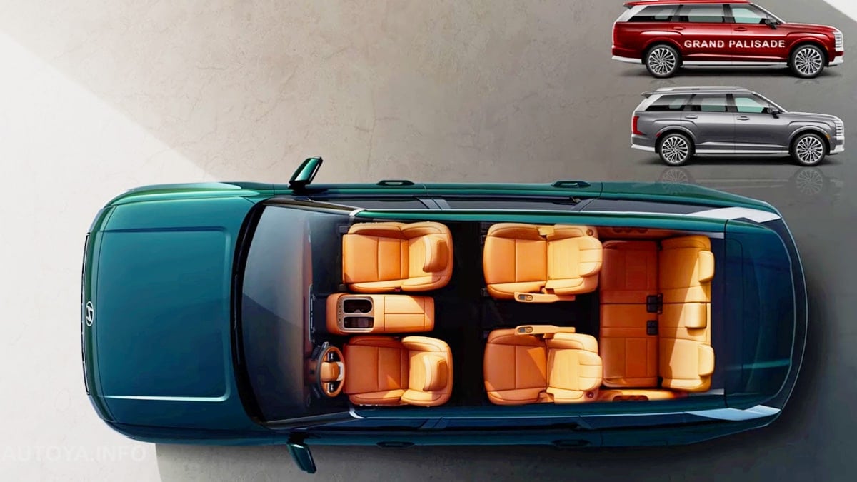 현대차 현행 팰리세이드·그랜드 팰리세이드 크기 비교