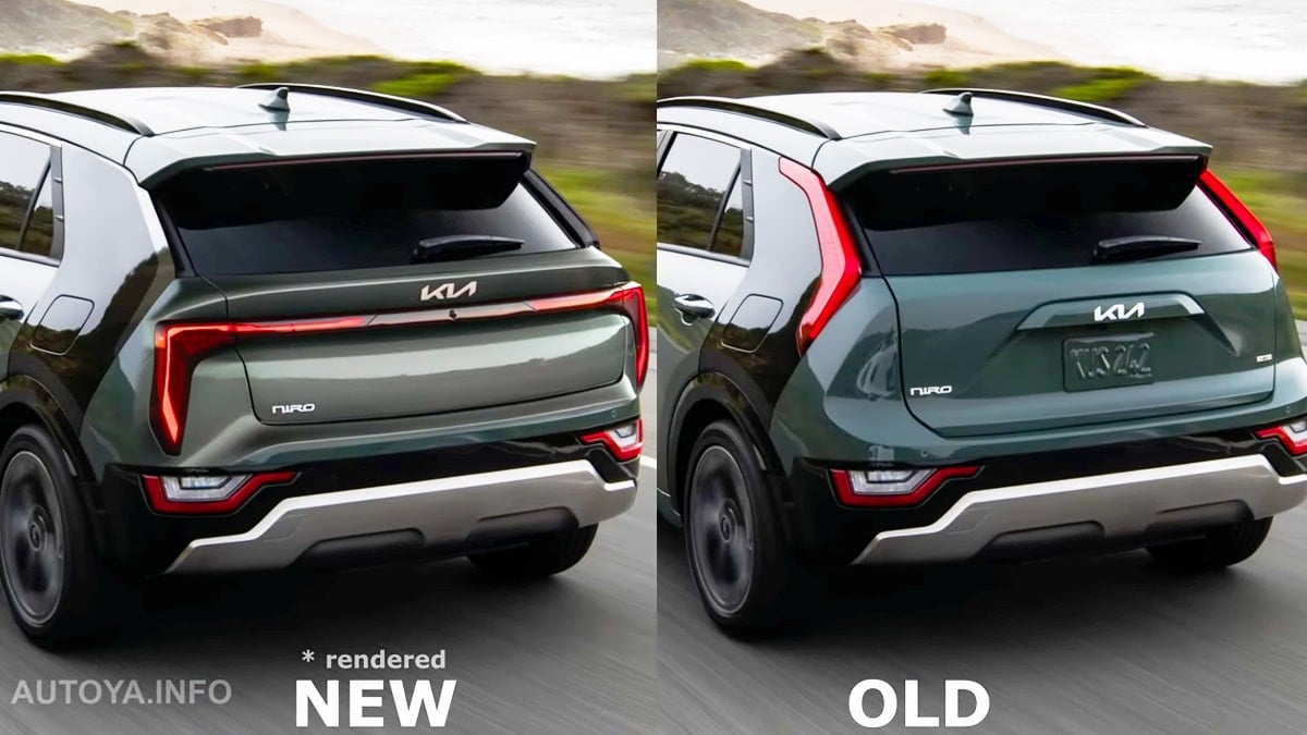 기아 니로 페이스리프트 예상도·현행 모델 비교