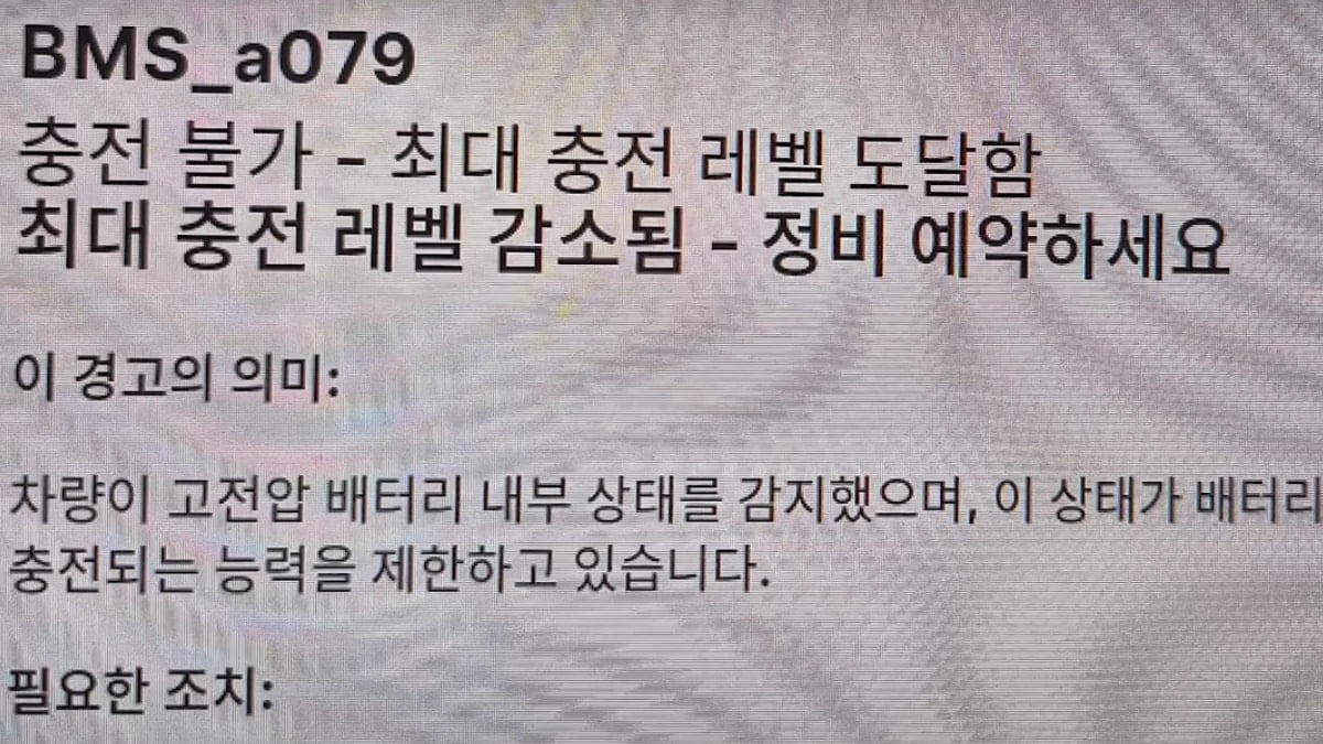 테슬라 BMS_a079 경고등