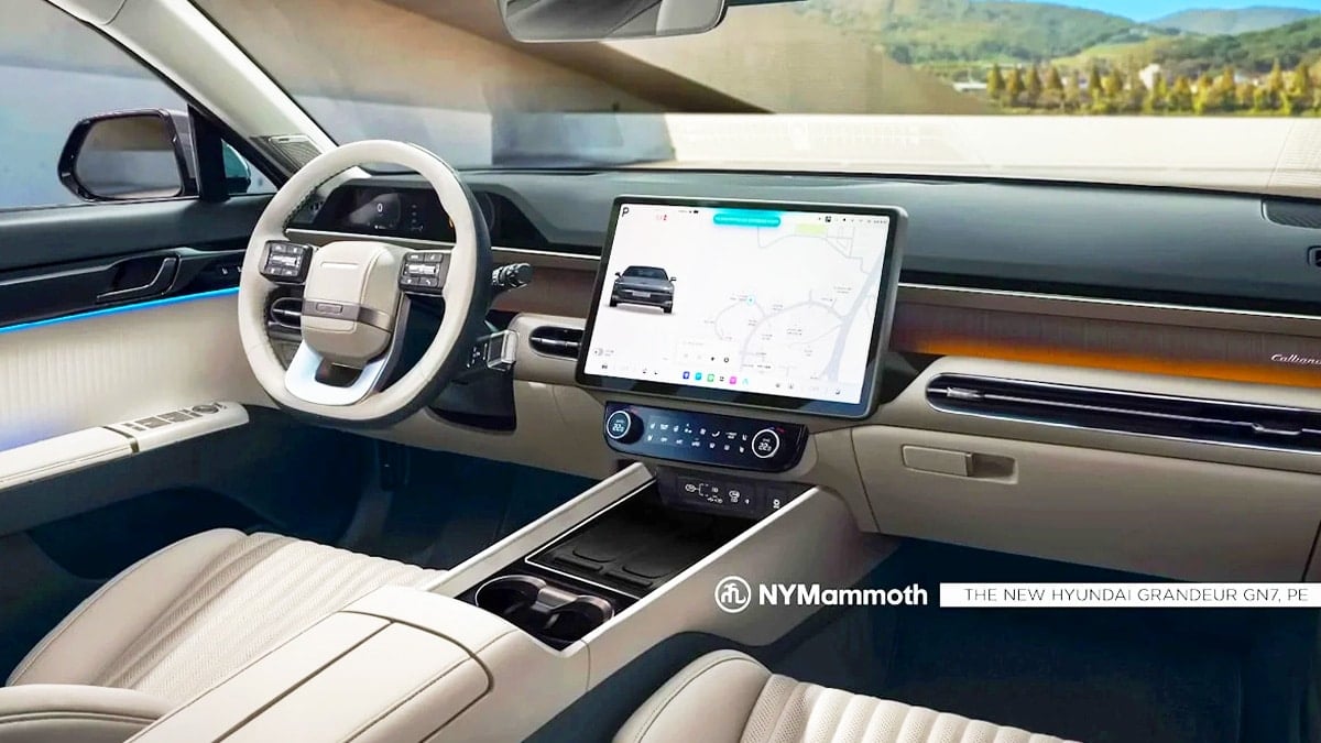 현대차 그랜저 페이스리프트 실내 예상도