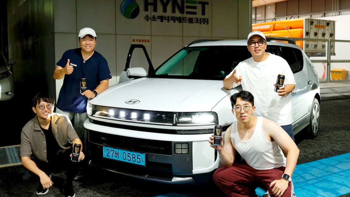 현대차 디 올 뉴 넥쏘와 최대 주행거리 도전에 참여한 유튜버(잇섭, 강병휘, 안오준, 모트라인)