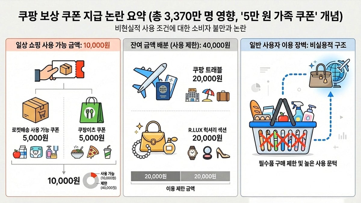 쿠팡의 개인정보 유출 보상안 논란