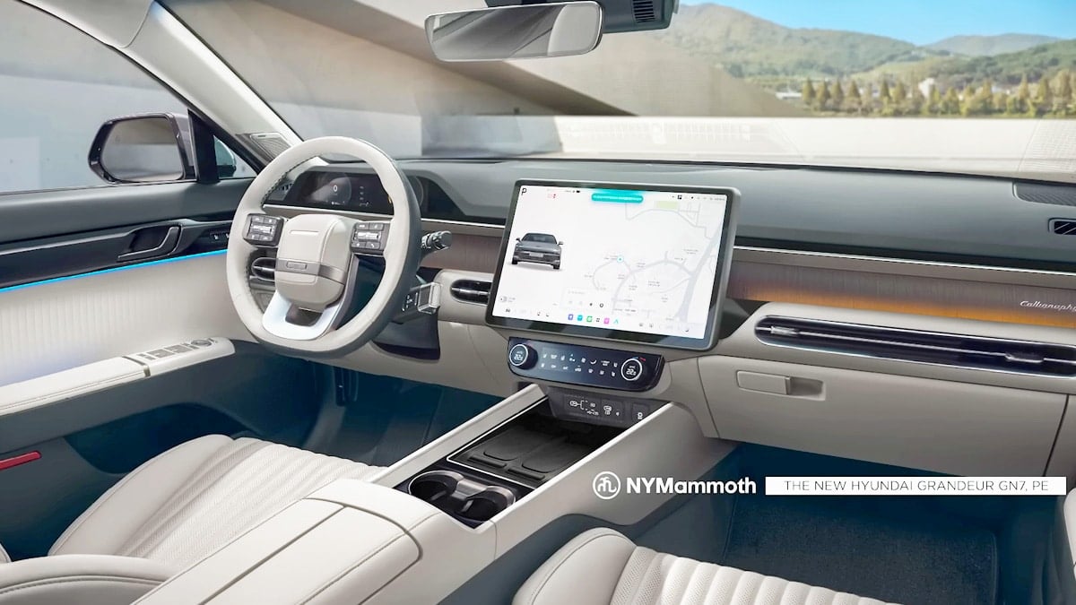 현대차 그랜저 페이스리프트 실내 예상도