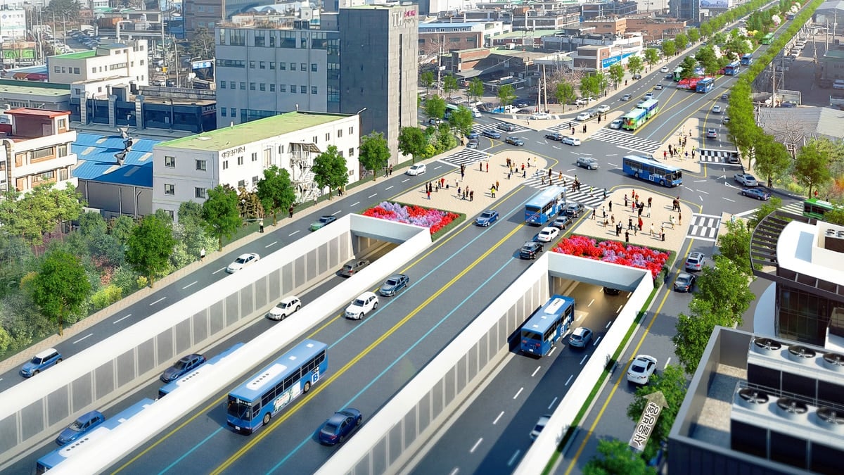 경인고속도로 구간 지하 고속도로 조감도 경인고속도로 구간 지하 고속도로 조감도