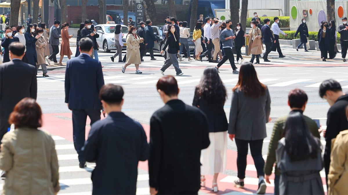 서울 시내의 직장인들