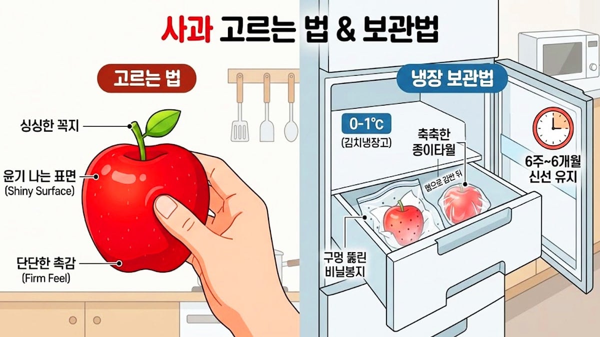 사과 고르는 방법과 보관법