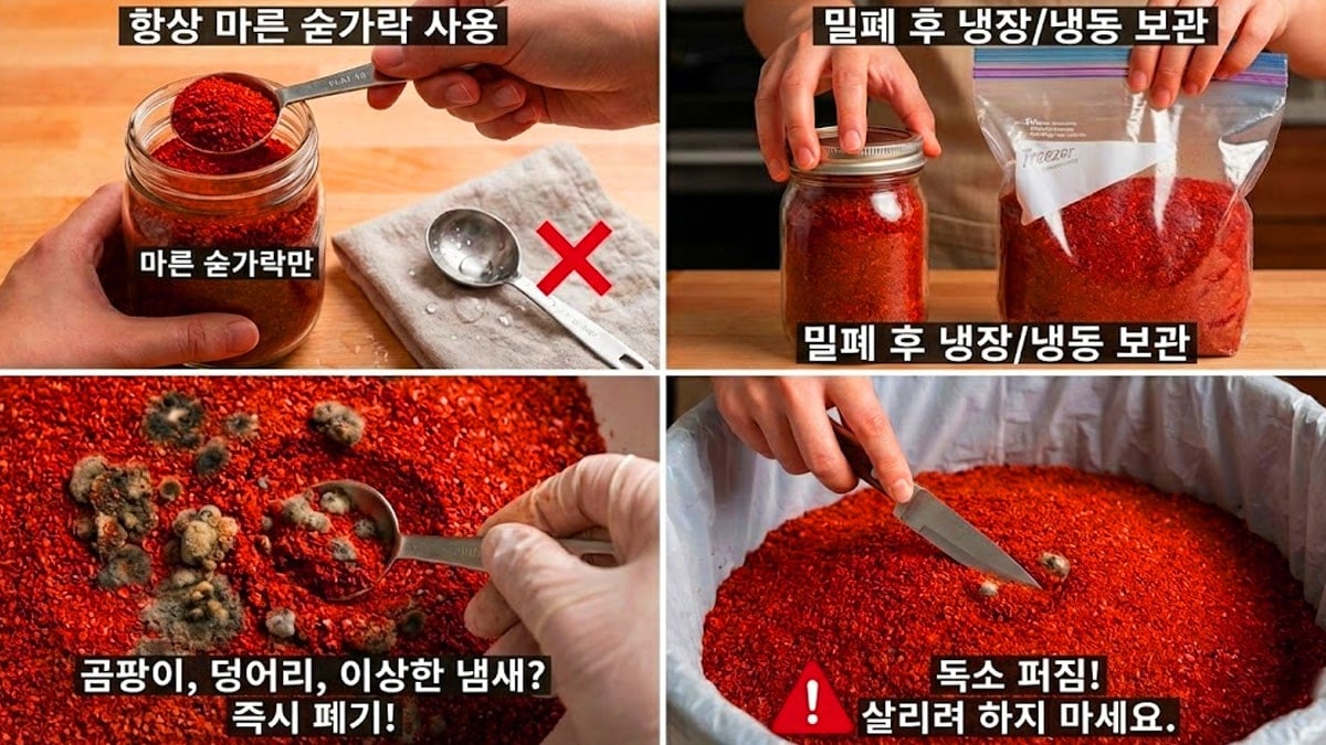 고춧가루 사용시 주의 사항