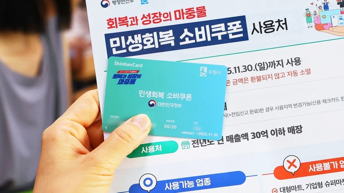 민생회복 소비쿠폰 카드