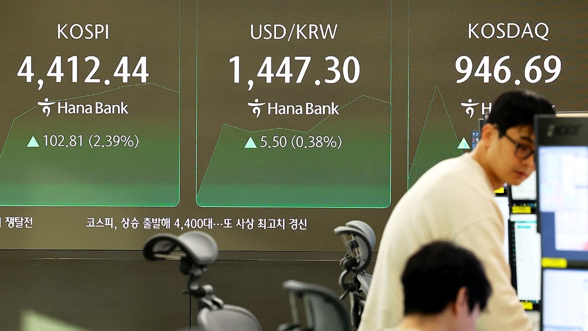 코스피, 4,400대 사상 최고치