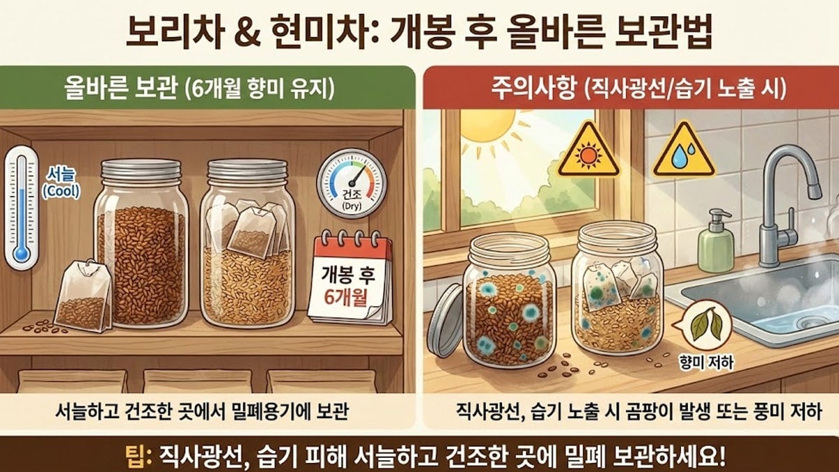 보리차·현미차 보관법