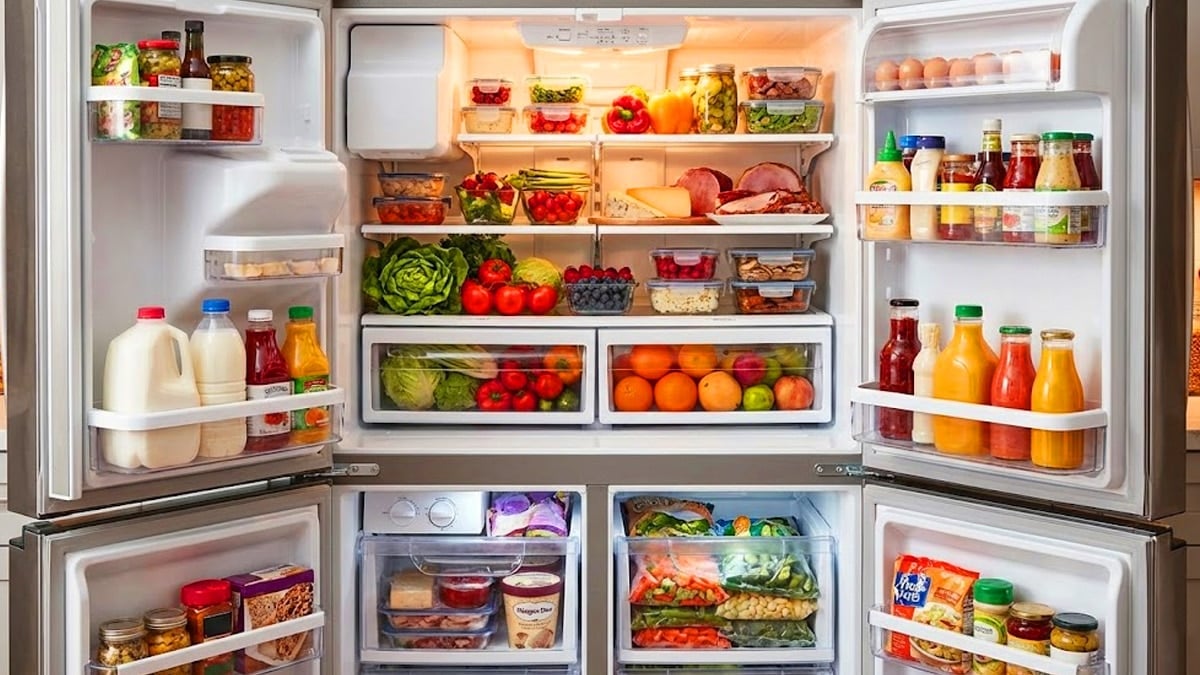 냉장고에 들어가 있는 식재료들 냉장고에 들어가 있는 식재료들