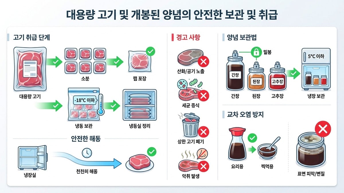 고기 및 장류 냉장고 보관법 고기 및 장류 냉장고 보관법