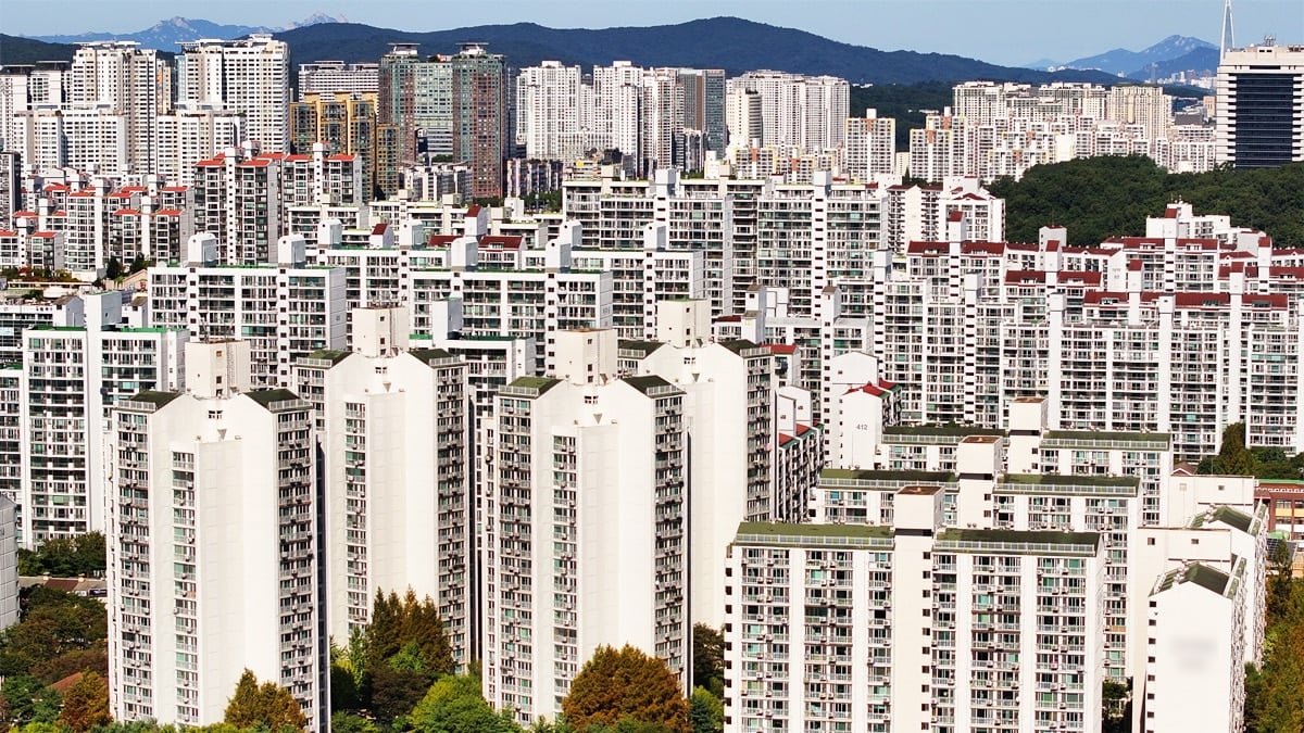 성남시 분당구 일대 아파트단지 전경