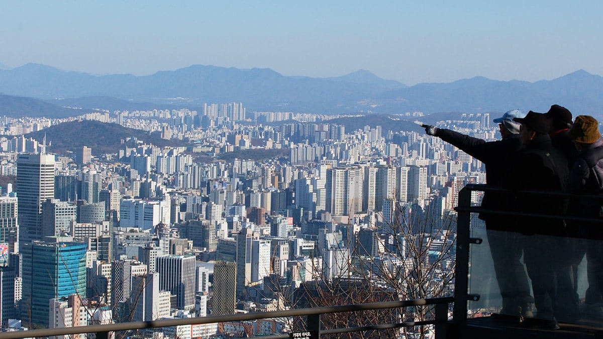 남산에서 바라본 서울 시내 아파트