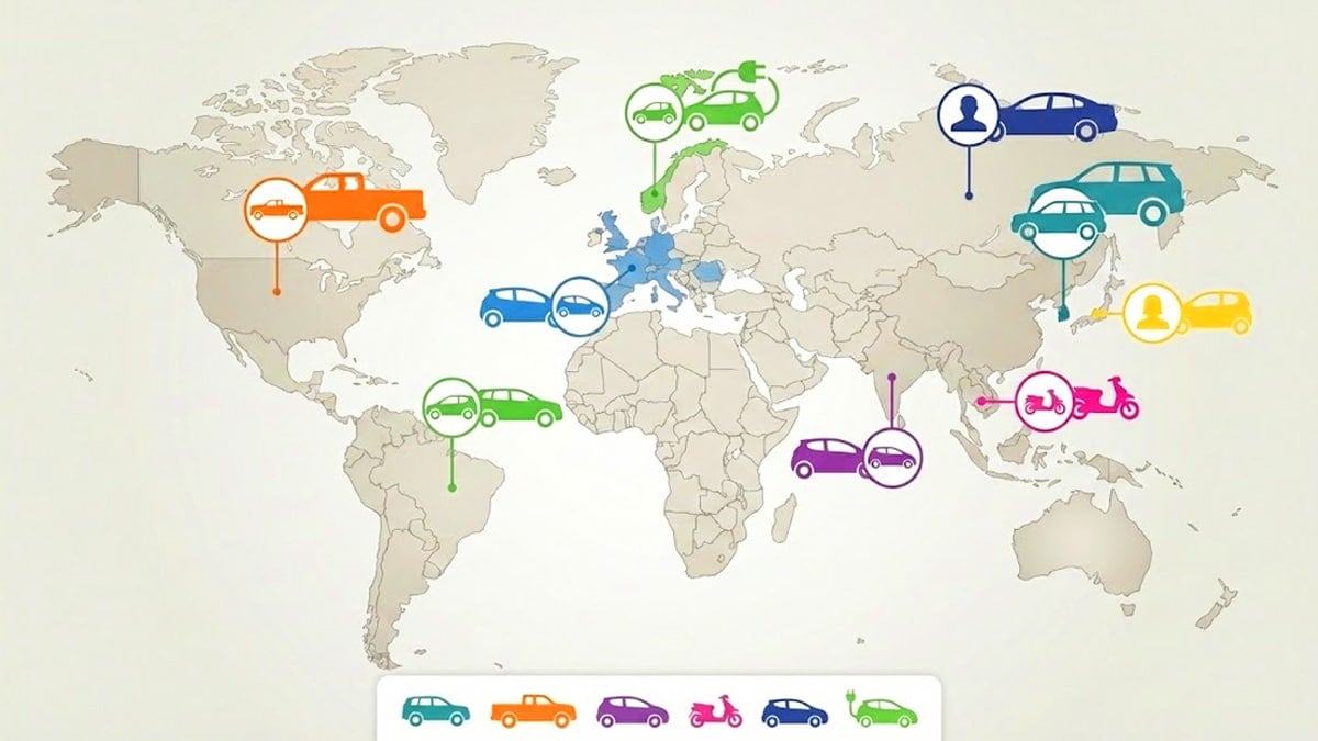 2025년 세계 각국의 가장 많이 팔린 차