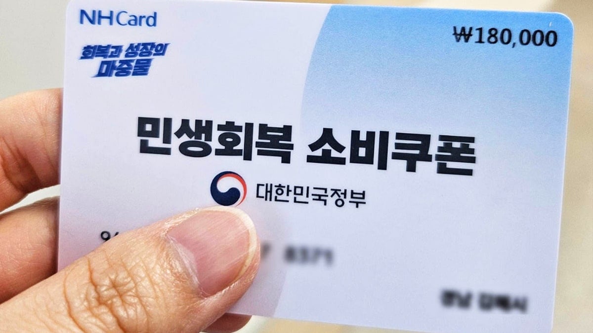 민생회복 소비쿠폰 카드