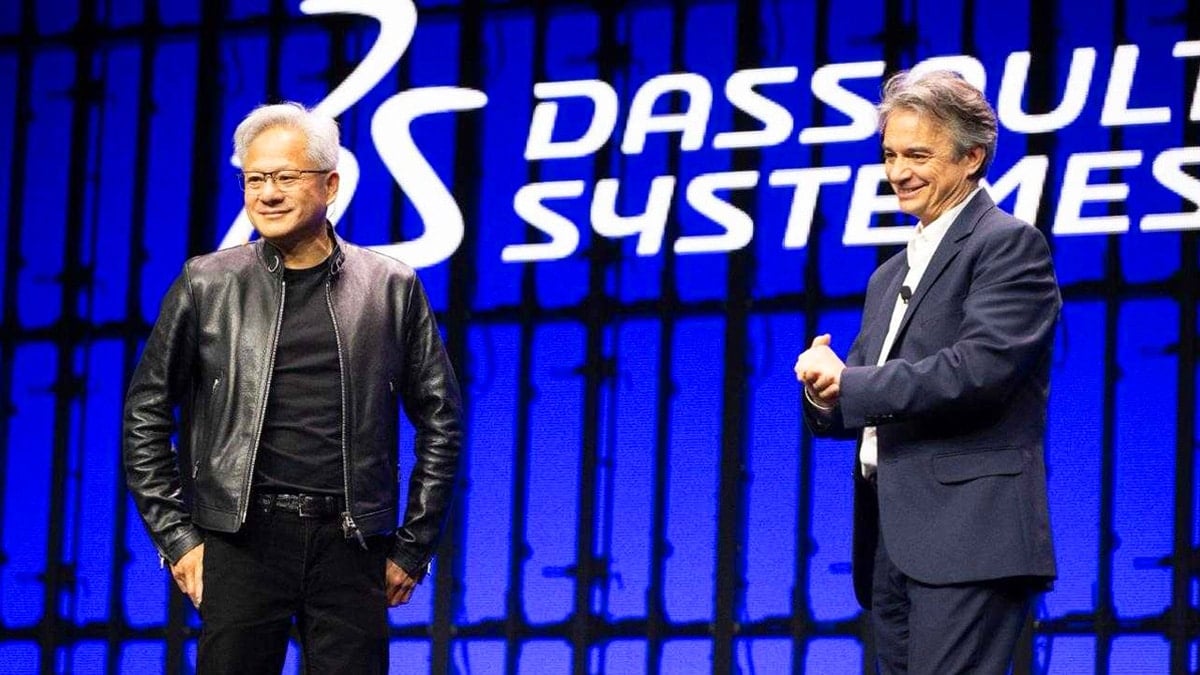 '3D 익스피리언스 월드 2026'에 참석한 젠슨 황 엔비디아 CEO