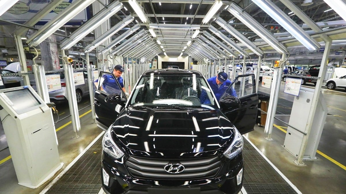 현대차 러시아 공장 생산라인