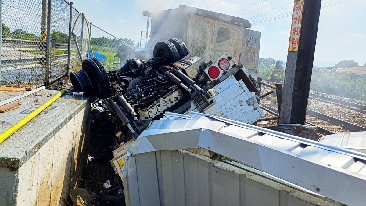 철도건널목 사고 현장