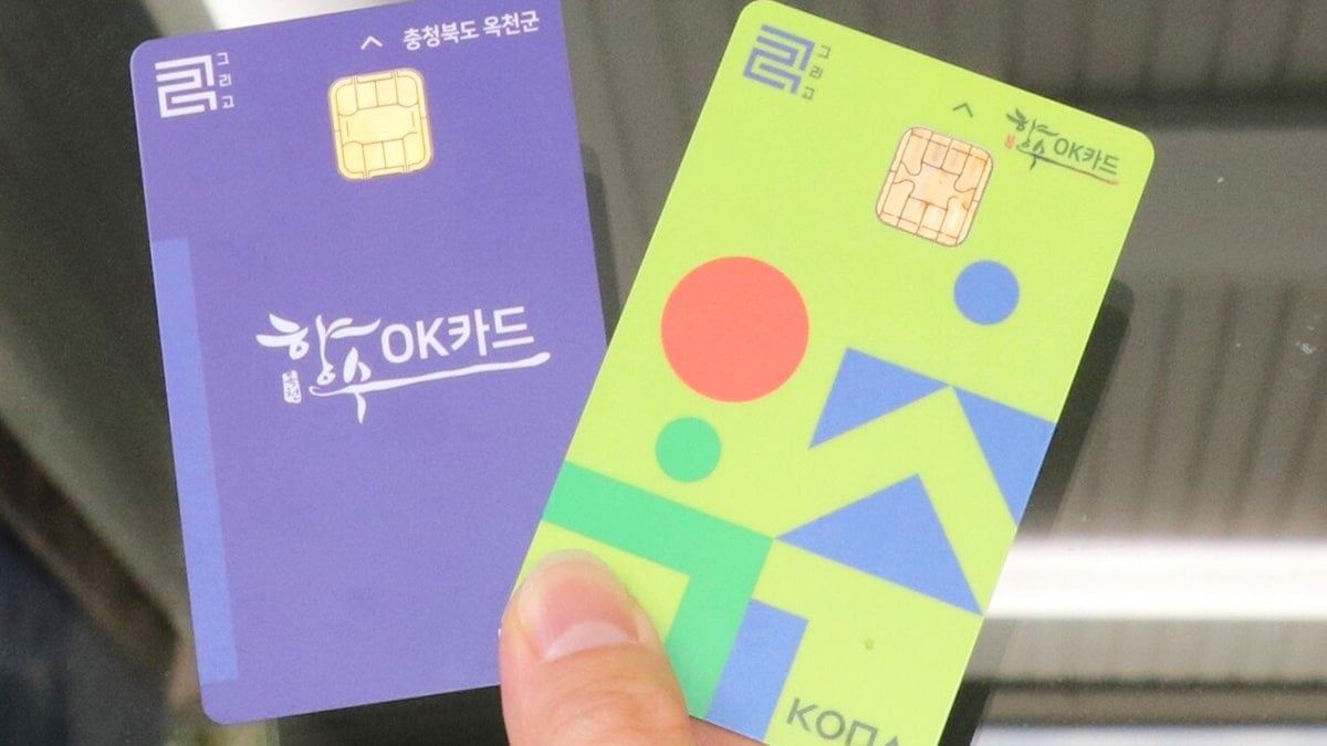 옥천군의 지역화폐 '향수OK카드' 옥천군의 지역화폐 '향수OK카드'