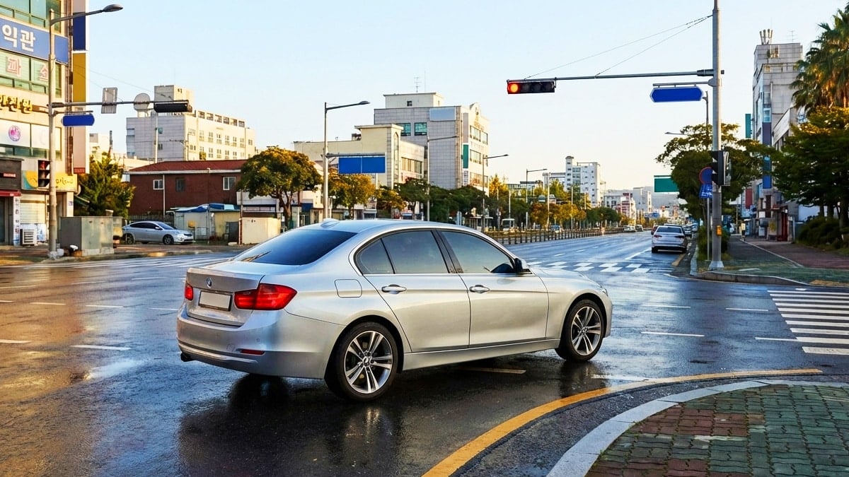 우회전 하는 차량