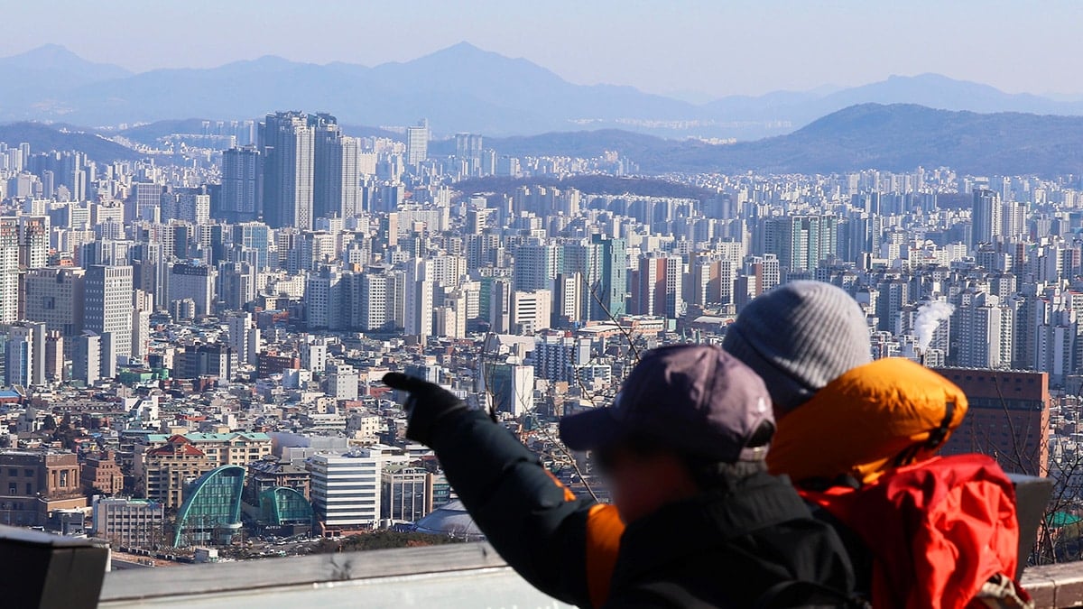 남산 전망대서 바라본 서울 전경