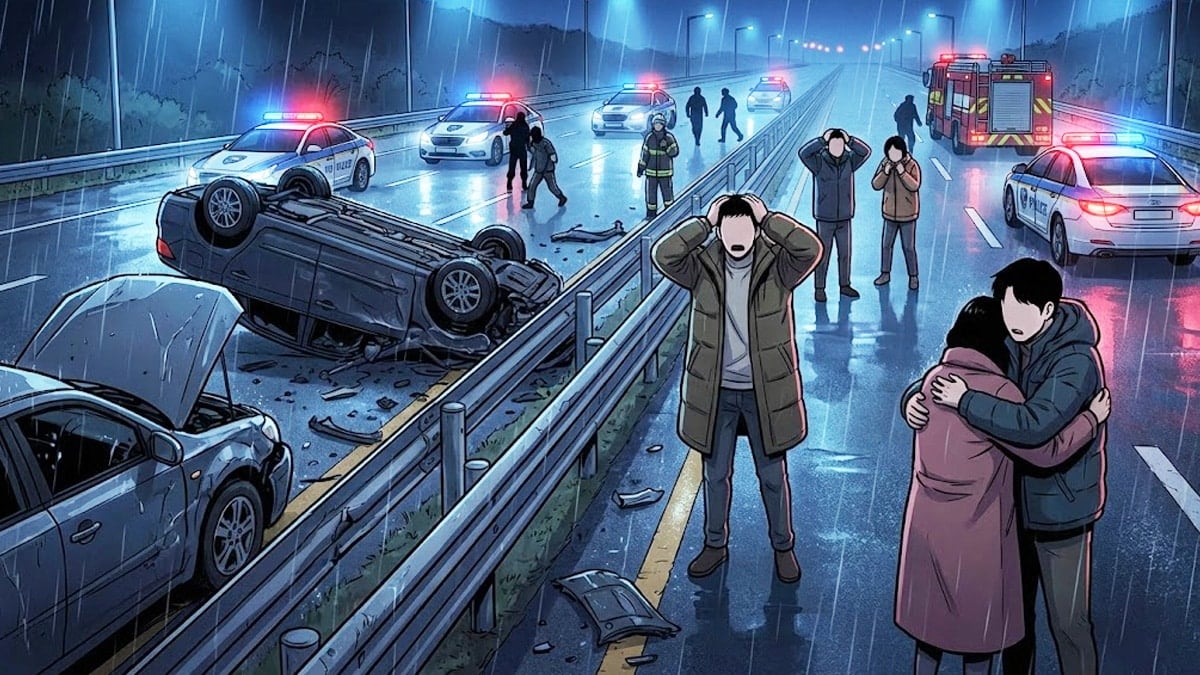 고속도로 음주 역주행 사고 현장