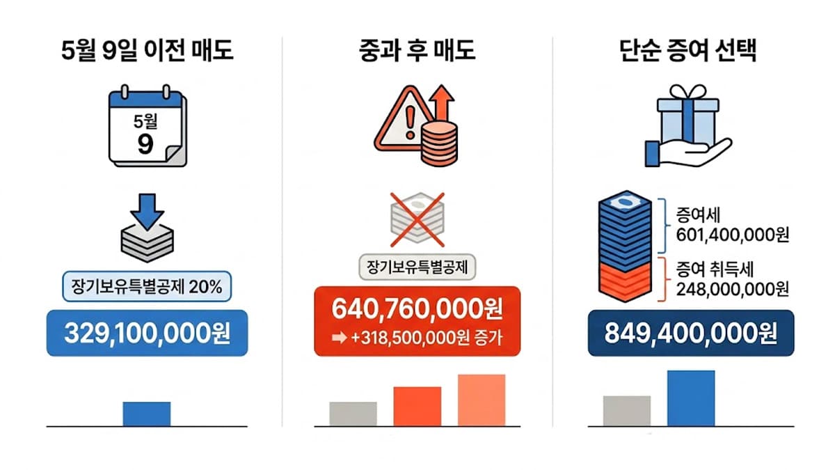 5월 9일부터 달라지는 양도세 차이