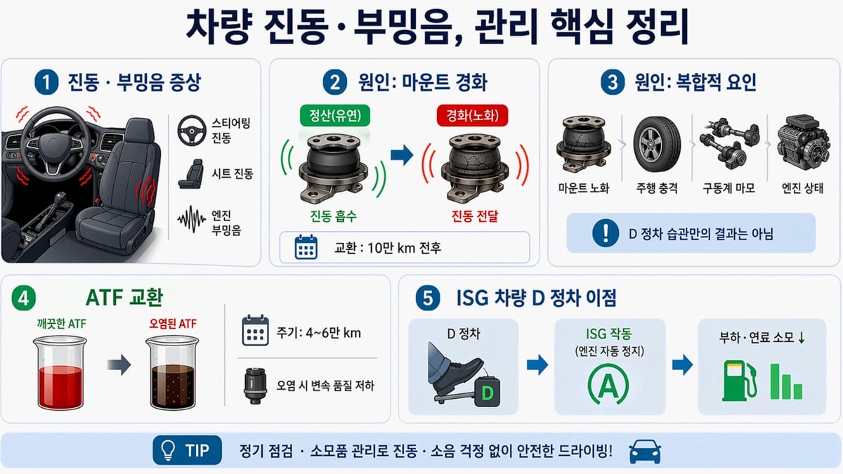 진동 및 부밍 원인