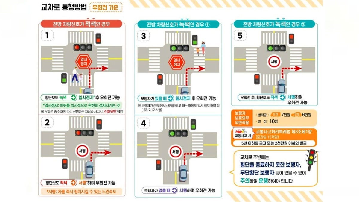 우회전 일시정지 단속