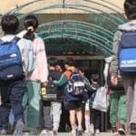 서울의 한 초등학교 학생들